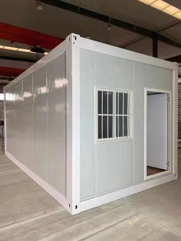 Completed flat pack portable container room