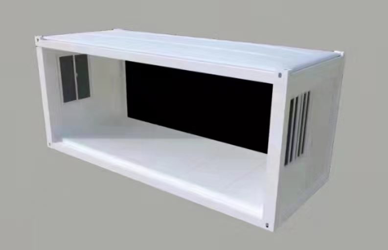 Open structural form of a foldable room module